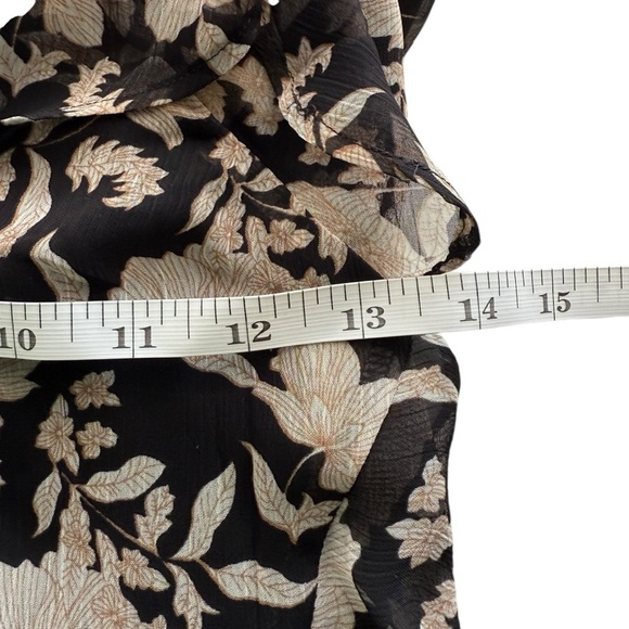 Express Womens Floral Ruffle Dress Fairy Grunge Whimsigoth Asymmetrical Whimsy - Picture 7 of 12